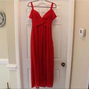 Beautiful Off the shoulder Red gown- Never Used!